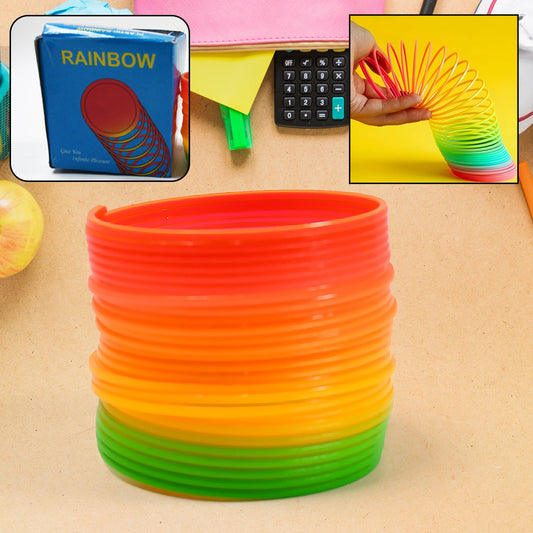Rainbow Spring, Rainbow Spring Toys, Slinky, Slinky Spring Toy, Toy for Kids, for Kids Adults of All Age Group, for Birthdays, Compact and Portable Easy to Carry (1 Pc) (X1017)