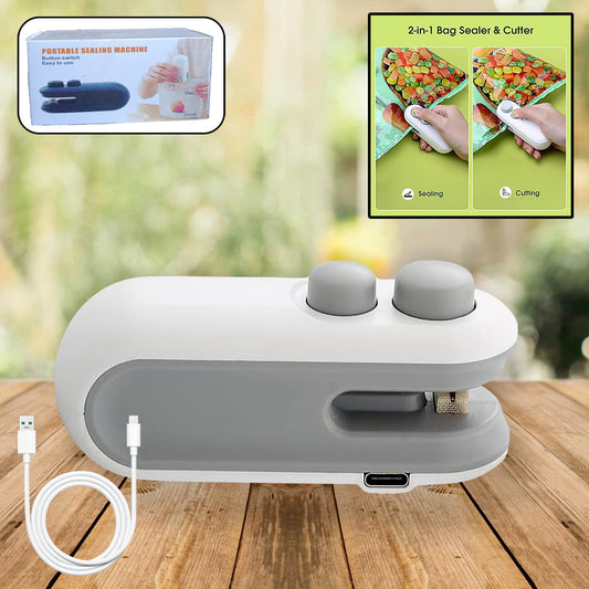 Mini Bag Sealer, 2 in 1 Seal & Cutter Heat Sealers, TYPE-C USB Charging (1/5-X262)