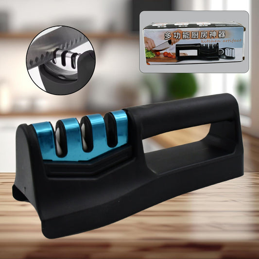 Knife Sharpener for Kitchen | Knife Sharpener Handheld Knives & Pocket Knife Sharpener | Knife Sharpener for Chefs & Serrated Knife (Chopper Not Included / 1 Pc) (X1001)