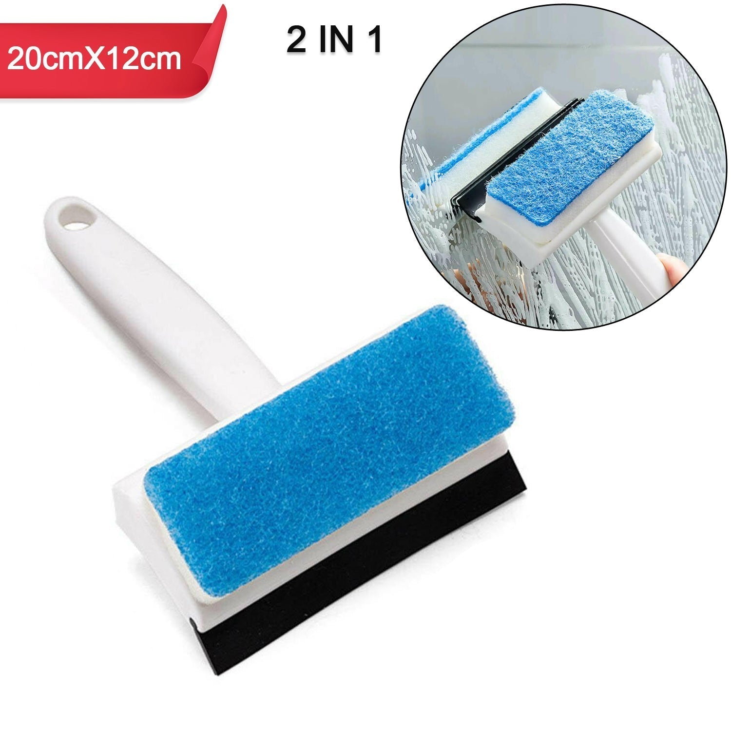 Double-sided wiper for cleaning bathroom and windows