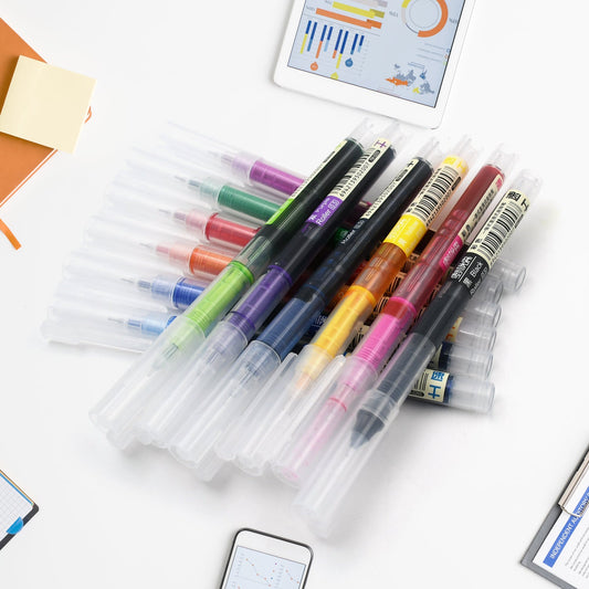 12 Color Rolling Ball Pens 0.5mm Extra Fine Point