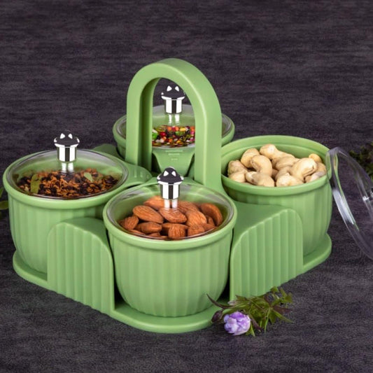 Multipurpose Plastic Storage Container Set: Kitchen Jars, Spices, Cookies (X720)
