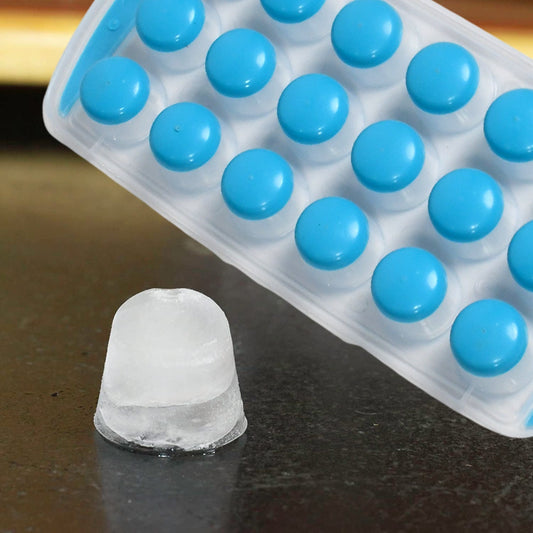 Smart Push Pop Out Round  Shape Mini Ice Cube Trays with Flexible Silicone Bottom | Round Shape Silicone Chocolate Mold Maker Ice Cube Tray Freeze (X486)