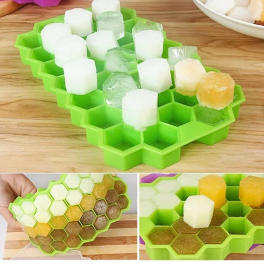 Silicone Ice Cube Trays 32 Cavity Per Ice Tray [Multi color] (X436)