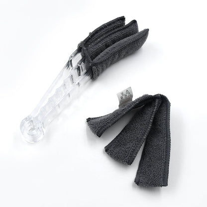 Window Blind Cleaner Duster Brush with Microfiber Sleeves - Blind Cleaner Tools for Window Shutters Blind Air Conditioner Jalousie Dust (MKK-X42)