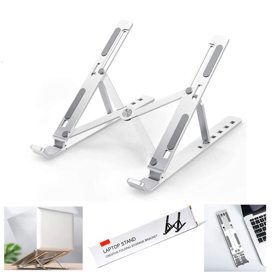 Laptop Stand for Desk | Metal Portable Laptop Stand, with 6 Adjustable Angles | Laptop Riser, Phone, and Tablet Stand | Compatible for All Laptop (X554)