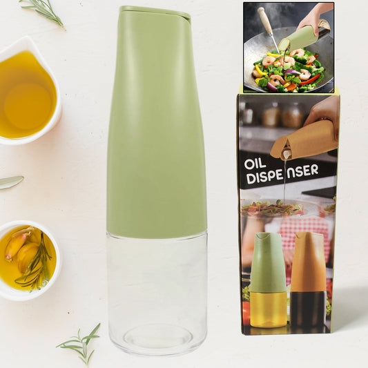 Oil Dispenser, 500ml Cooking Oil Dispensing Cruets, Oil Bottle with Automatic Open Lid, (500 ML) (X331)