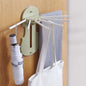 Plastic 7-in-1 Multifunction Retractable Wall-Mounted Pull-Out Hanger Rack Without Punching Hooks Up for Kitchen Bathroom (1-X36)