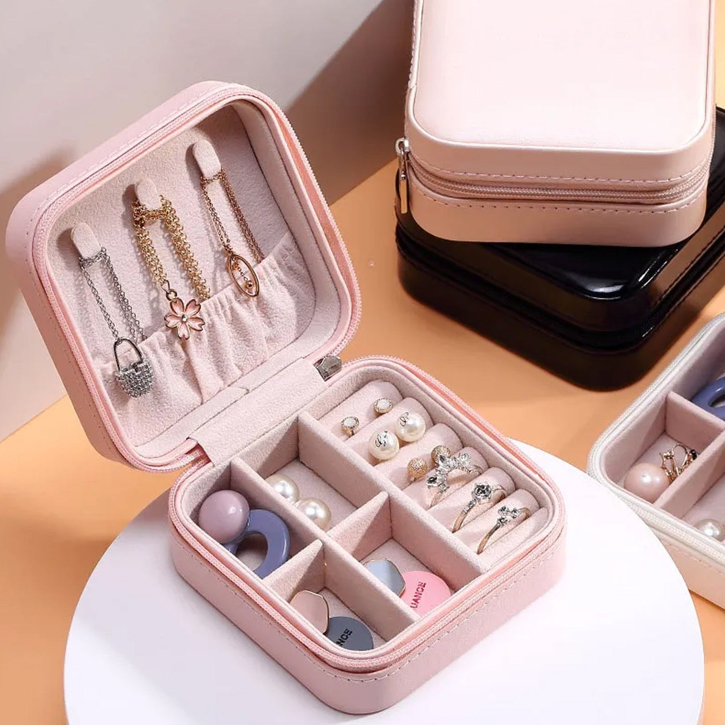 Mini PU Leather jewellery Box for Travel & Storage (X863)