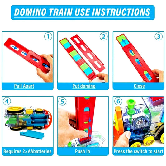Play Game Transparent Funny Train Engine with Blocks Set 60 Blocks Toy with Music and Lights Automatic Blocks Toy Train Set for Kids ( Batteries not included) (X2119)