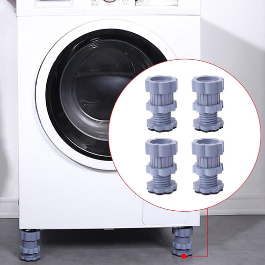 Washing machine support, anti vibration washing machine support adjustable washer anti vibrasion stands, washer & dryer pedestals, Washing Machine Accessory Anti- Skid stand PVC Lifting stand Non-Slip ( 4 Pc Set ) (X719)