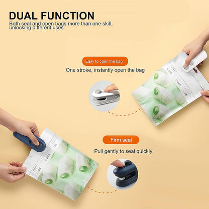Mini Bag Sealer, 2 in 1 Seal & Cutter Heat Sealers, TYPE-C USB Charging (1/5-X262)
