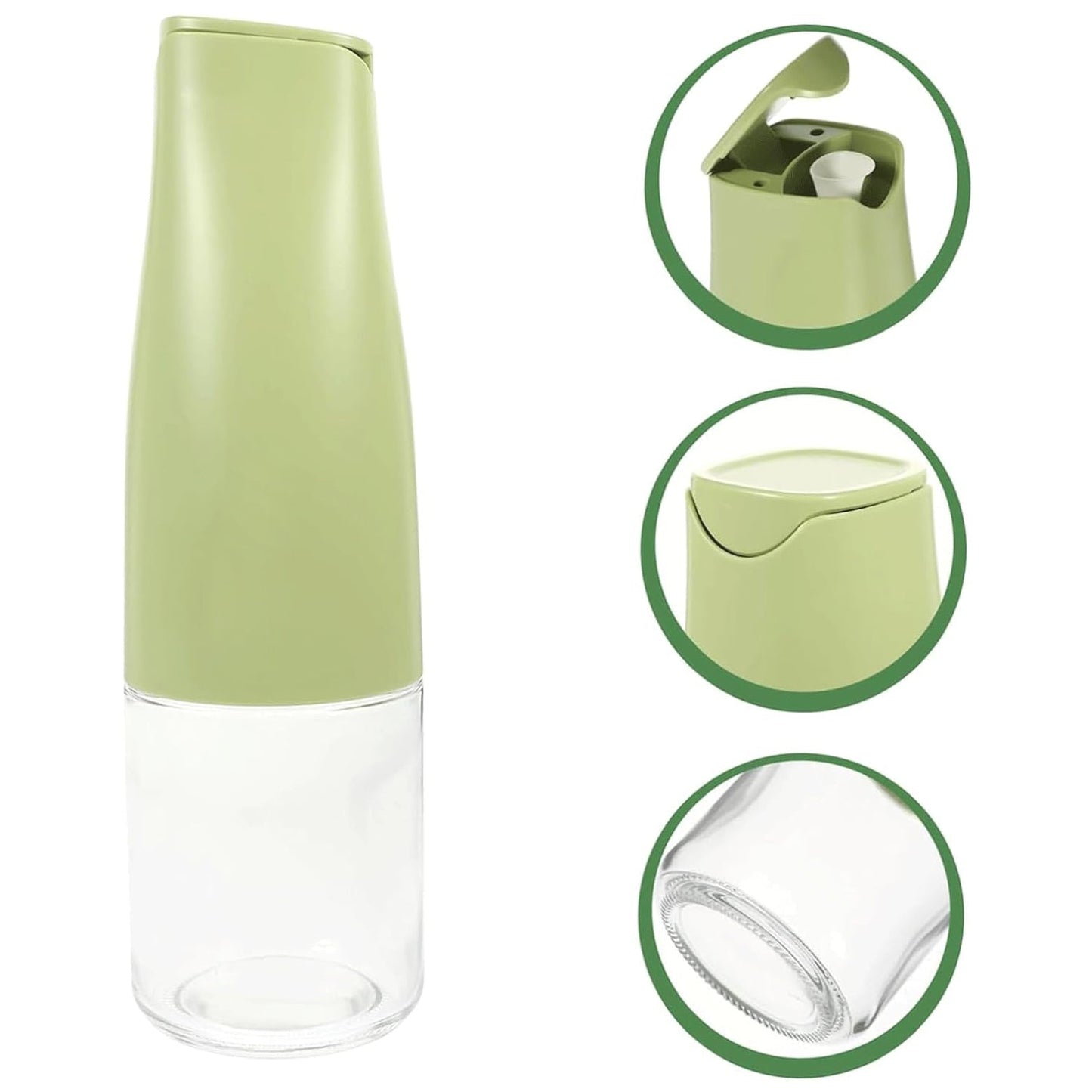 Oil Dispenser, 500ml Cooking Oil Dispensing Cruets, Oil Bottle with Automatic Open Lid, (500 ML) (X331)