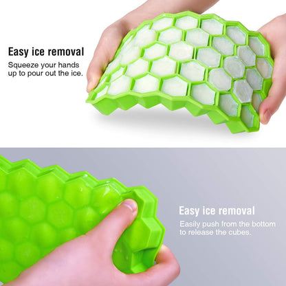 Silicone Ice Cube Trays 32 Cavity Per Ice Tray [Multi color] (X436)