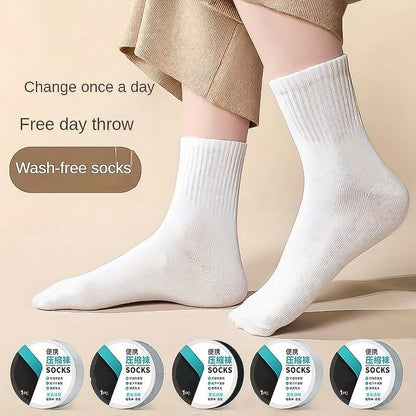 Portable Disposable Socks Outdoor Compression Travel Sock (1 pair) (X234)