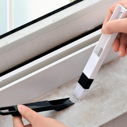 2 in 1 Multi-Function Plastic Window Slot Wardrobe Dust Removal Cleaning Brush /Pen (MKK+X84)