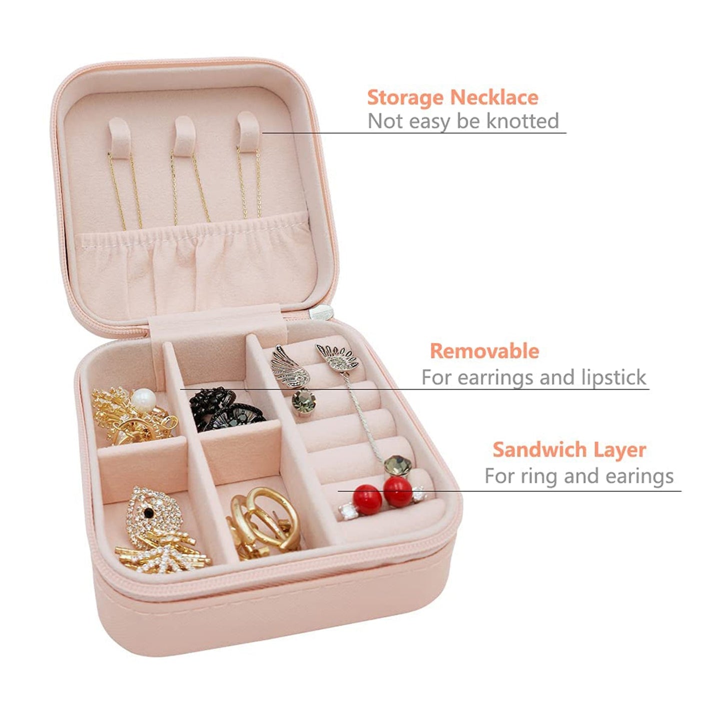 Mini PU Leather jewellery Box for Travel & Storage (X863)