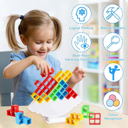 3D Tower Game, Tower Balance Game, Tower Stacking Game (16 Pcs Set) (X538)