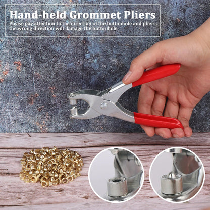 GROMMET SETTING TOOLS WITH 100+ BUTTON & CONTAINER |1 Complete Set