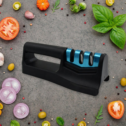 Knife Sharpener for Kitchen | Knife Sharpener Handheld Knives & Pocket Knife Sharpener | Knife Sharpener for Chefs & Serrated Knife (Chopper Not Included / 1 Pc) (X1001)