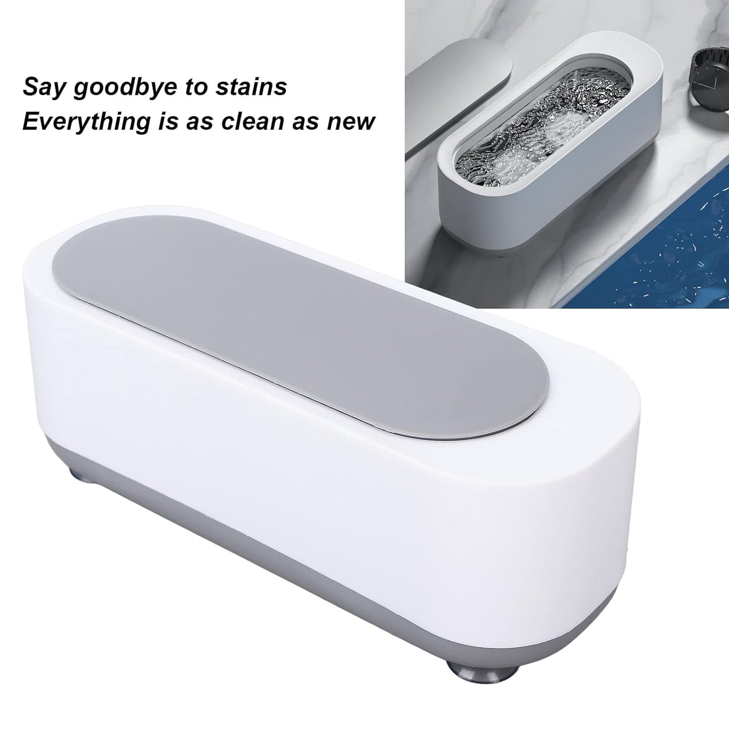 Ultrasonic Jewllery, Cleaner, Ultrasonic Cleaning Machine, Portable jewellery Cleaning Mchine For Jewellery, Ring, Silver, Retainer, Glasses, Watches, Coins, High Frequency Vibration Machine (Battery Not Included) (X1004)