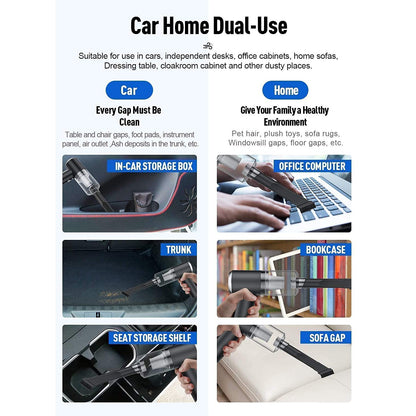 2 in 1 Car Vacuum Cleaner 120W High Vacuum Cleaner
