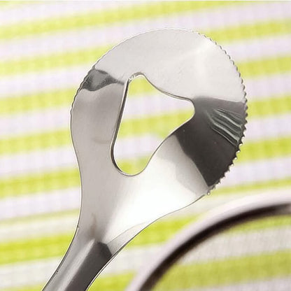 2-in-1 Stainless Steel Filter Spoon with Clip – Multi-functional Oil Frying Strainer for Kitchen | MKK-X91