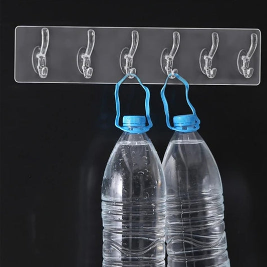 Adhesive Golden &  Transparent Heavy Duty Wall Hook (X360)