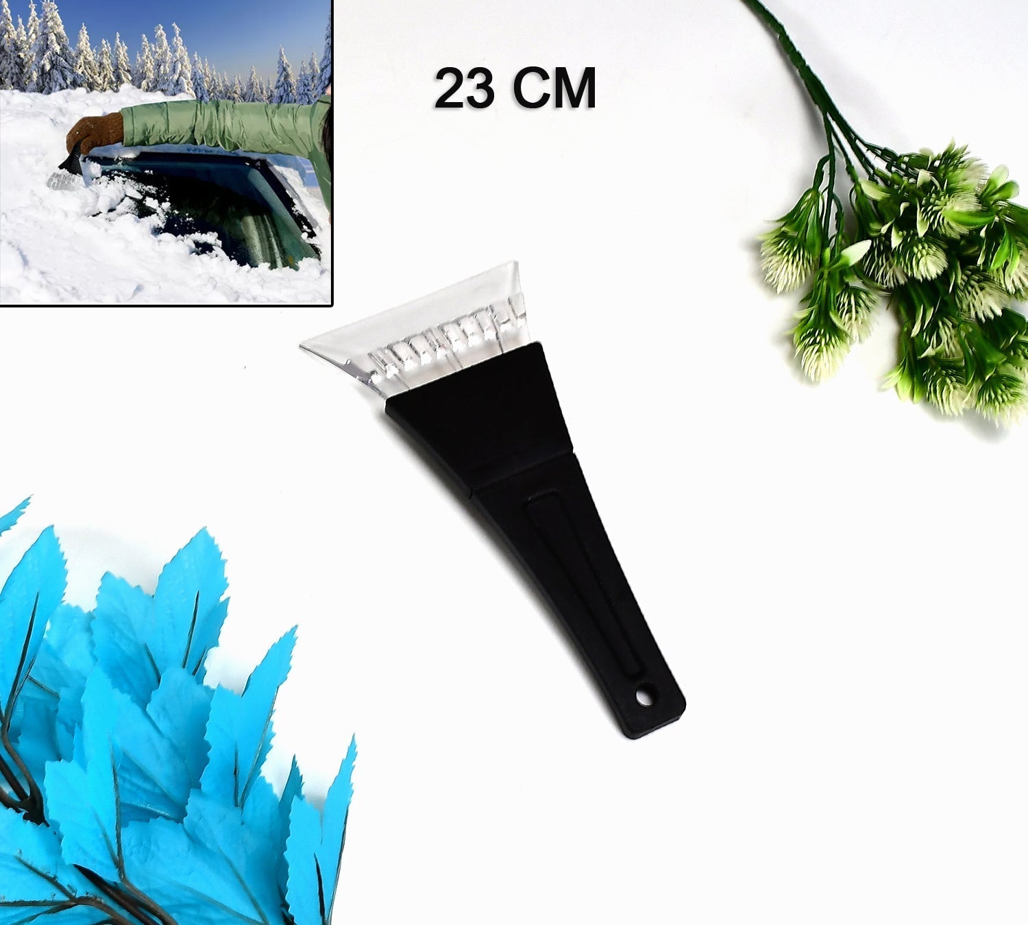 Close-up of ice scraper, ideal for car windshields
