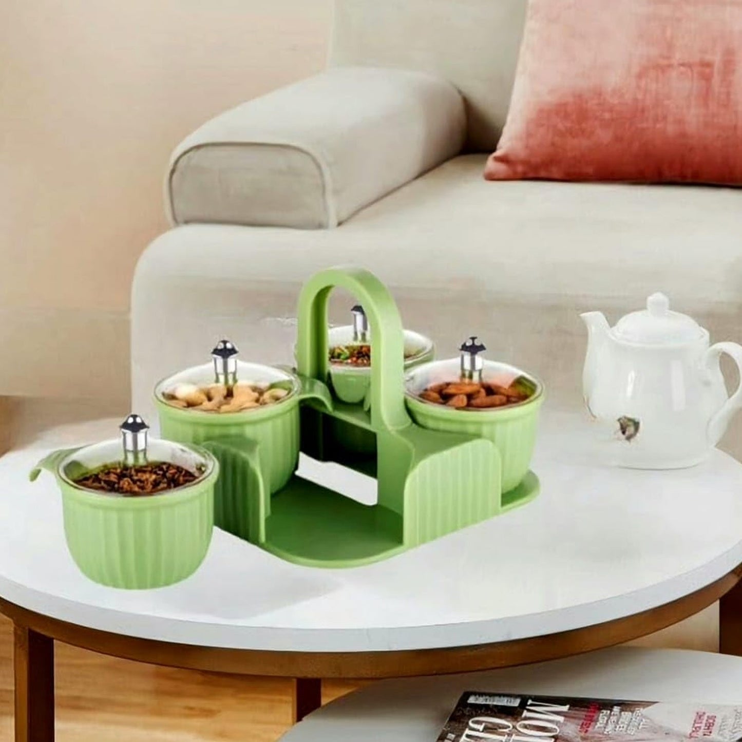 Multipurpose Plastic Storage Container Set: Kitchen Jars, Spices, Cookies (X720)