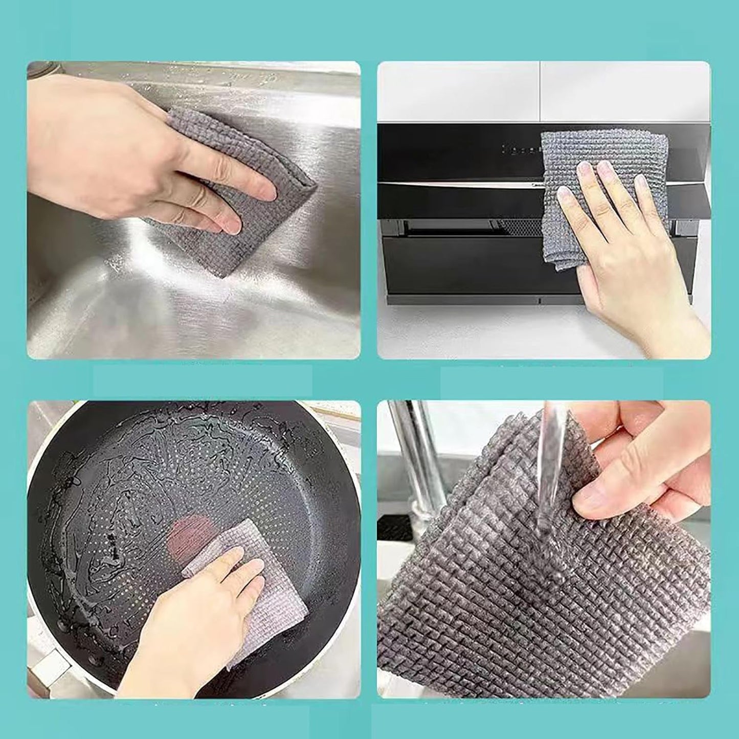 Durable Kitchen Scrub Cloth Kitchen Wear-Resistant Cloth 20×22cm, 1pc) (X434)