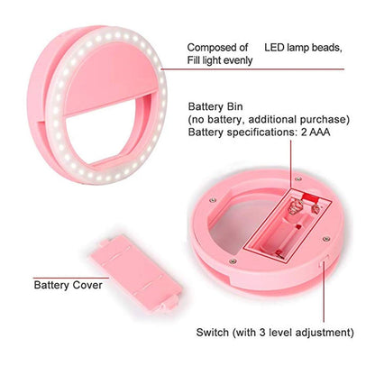 Phone Selfie Light Selfie Ring (Battery Not Included) (X283)
