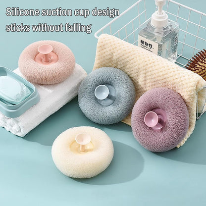 Super Soft Bath Sponge Flower Suction Cup Bath Sponges for Shower Women Men Foam (1PC) (X374)