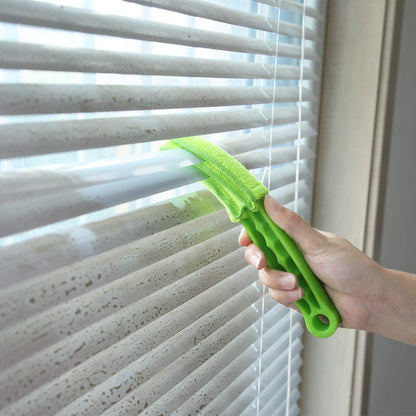 Window Blind Cleaner Duster Brush with Microfiber Sleeves - Blind Cleaner Tools for Window Shutters Blind Air Conditioner Jalousie Dust (MKK-X42)