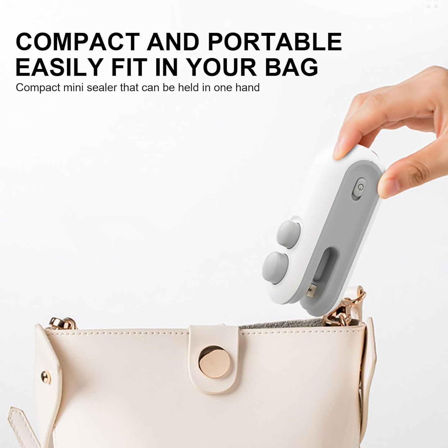 Mini Bag Sealer, 2 in 1 Seal & Cutter Heat Sealers, TYPE-C USB Charging (1/5-X262)