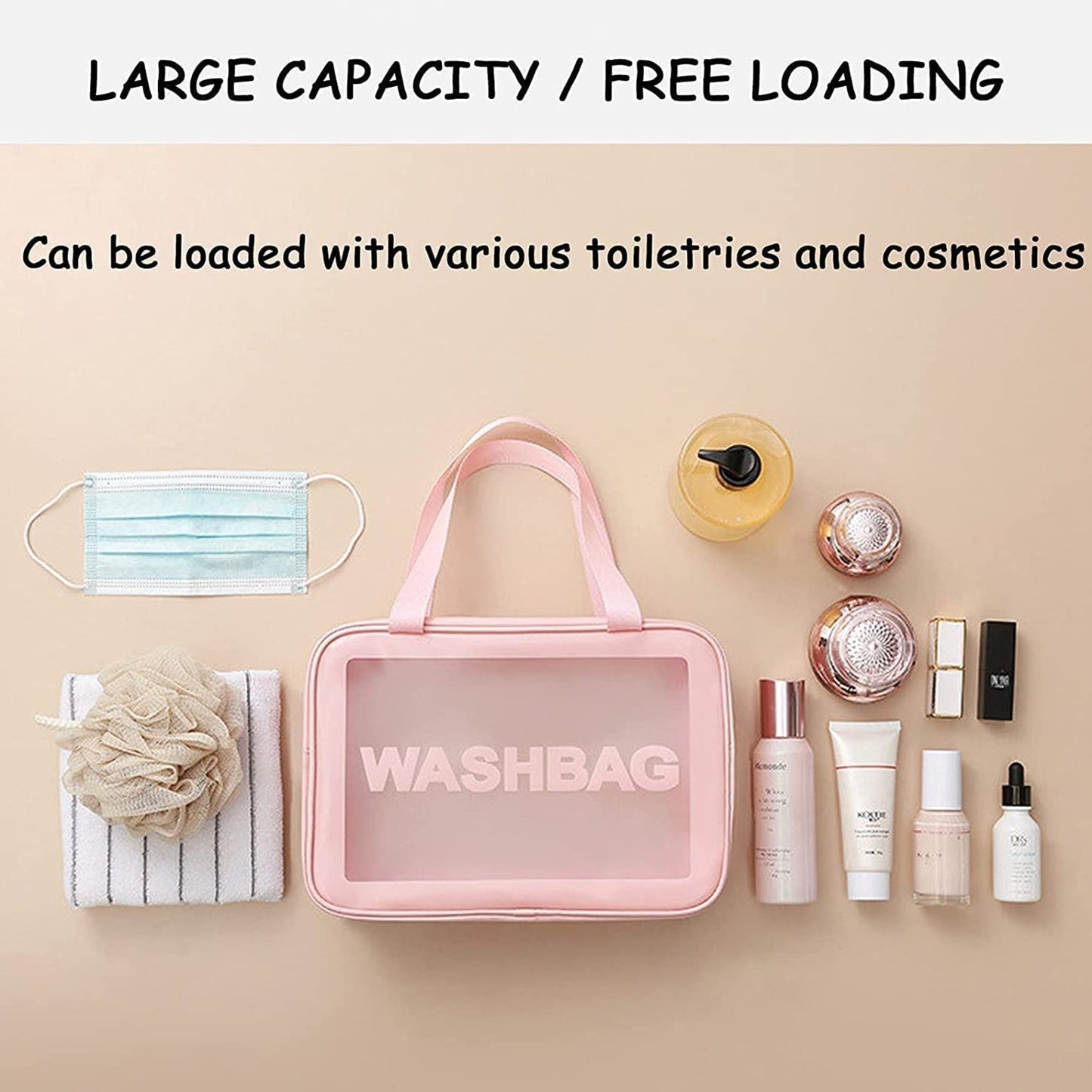 Cosmetic Bag | Wash Bag | Set of 3 pcs (Random Col.) (X611-)
