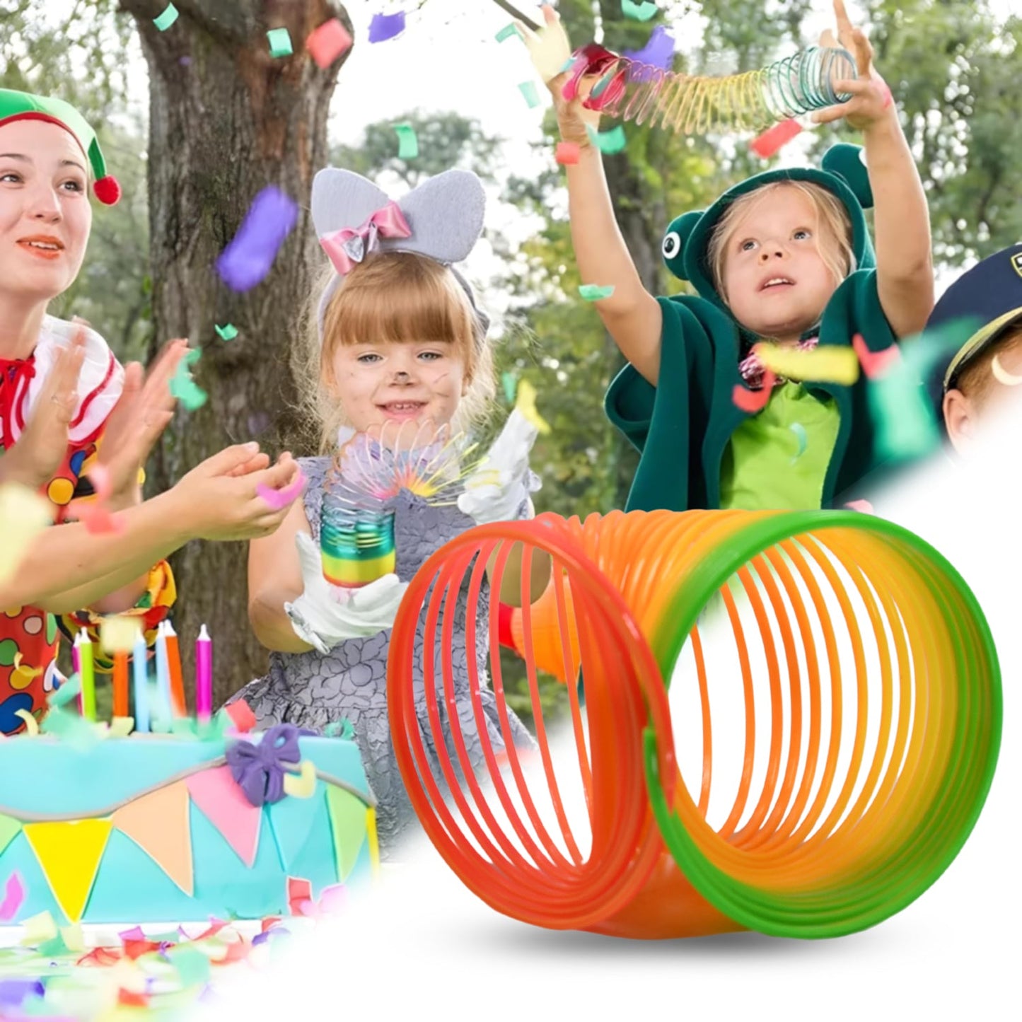 Rainbow Spring, Rainbow Spring Toys, Slinky, Slinky Spring Toy, Toy for Kids, for Kids Adults of All Age Group, for Birthdays, Compact and Portable Easy to Carry (1 Pc) (X1017)