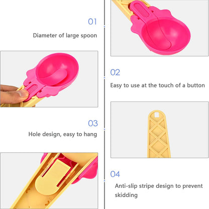 Ice Cream Spoons 2pcs Plastic Cupcake Spoons Aps Fruit Ball Player (2 Pc)