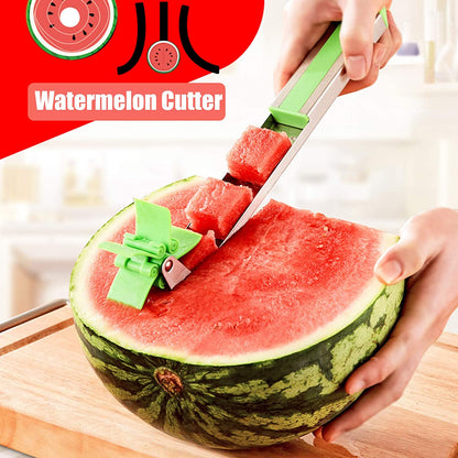 Stainless Steel Washable Watermelon Cutter Windmill Slicer Cutter Peeler for Home / Smart Kitchen Tool Easy to Use (X946)