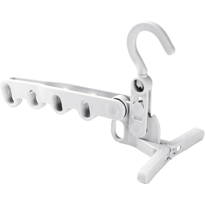 5 holes foldable clothes Hanger, travel clothes hanger, multifunctional clothes hanger, space-saving wall holder, clothes rack, robust clothes hanger for travel, indoors. (X947)