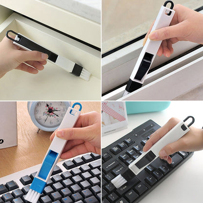 2 in 1 Multi-Function Plastic Window Slot Wardrobe Dust Removal Cleaning Brush /Pen (MKK+X84)