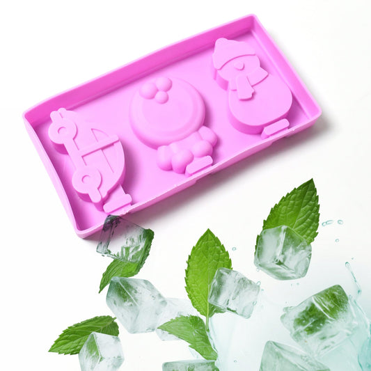 Silicone Popsicle Molds, Reusable Ice Cream Molds With Sticks And Lids. (Randome shape's) (X399)
