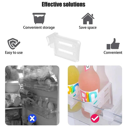 MKK+X50-Refrigerator Internal Drawer Shelf Divider Clip (4 Pcs Set)
