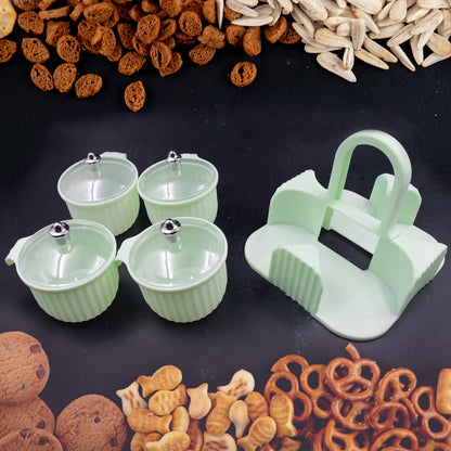 Multipurpose Plastic Storage Container Set: Kitchen Jars, Spices, Cookies (X720)