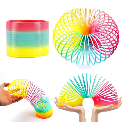 Rainbow Spring, Rainbow Spring Toys, Slinky, Slinky Spring Toy, Toy for Kids, for Kids Adults of All Age Group, for Birthdays, Compact and Portable Easy to Carry (1 Pc) (X1017)