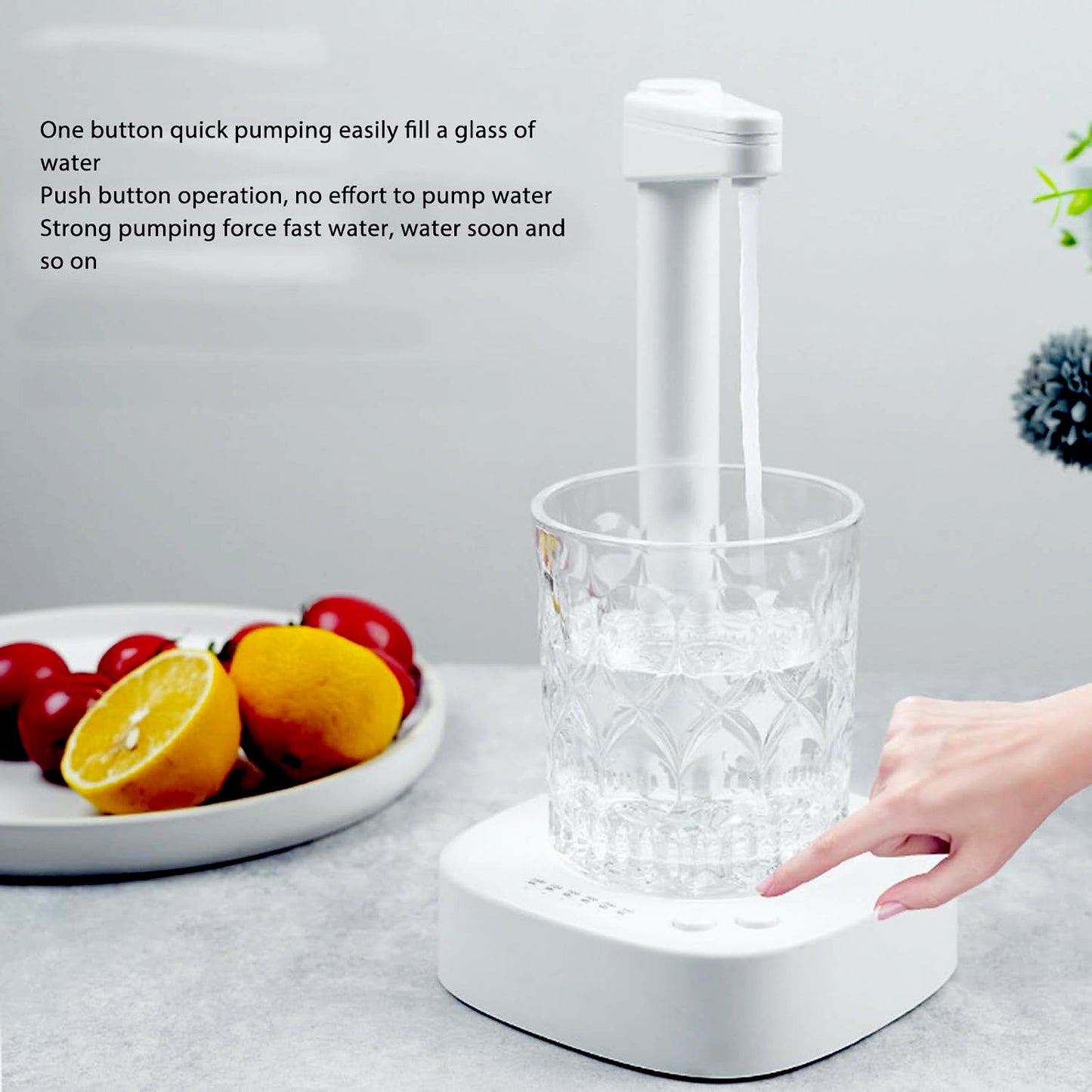 USB Charging, Desktop Water Bottle Dispenser, Intelligent Desktop Water Pump With Small Pipe, One Button Operation, Smart Table Bedside Water Dispenser, Desk Water Dispenser for Home, Office, Outdoor, Camping (X974)