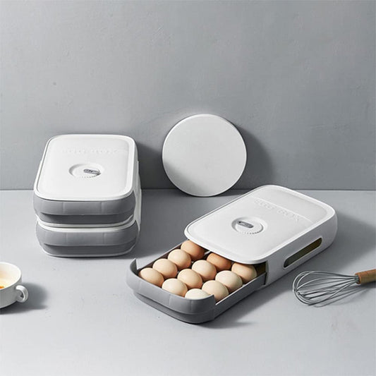 Egg Storage Box Plastic Egg Drawer Fridge Egg Organizer Egg Keeper Refrigerator (X367)
