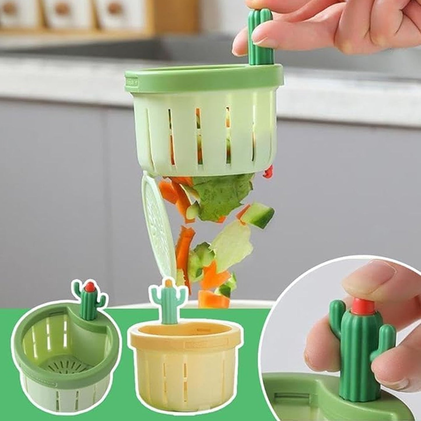cactus Plastic Kitchen Sink Drain Strainer (1 Pc) (X659)