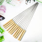 BBQ Tandoor Skewers Grill Sticks for Barbecue (Pack of 12) (X405)
