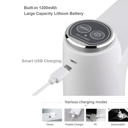 Water Dispenser, Portable Water Bottle Pump USB Charging Electric Automatic Drinking Pump, Portable Drinking Dispenser Pump for Home Kitchen Living Room Office Camping (X198)